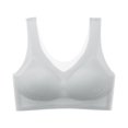 thumbnail image 1 of Sonducket Poliéster, fácil de limpiar y antigolpes, sujetador deportivo súper fino de verano para mujer, sujetador de aire de seda helada Ropa interior Gris XL, 1 of 6