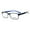 Black Blue, variant on Classic 54mm Narrow Rectangular TR90 Plastic Optical Eyeglasses Frame Matte Black
