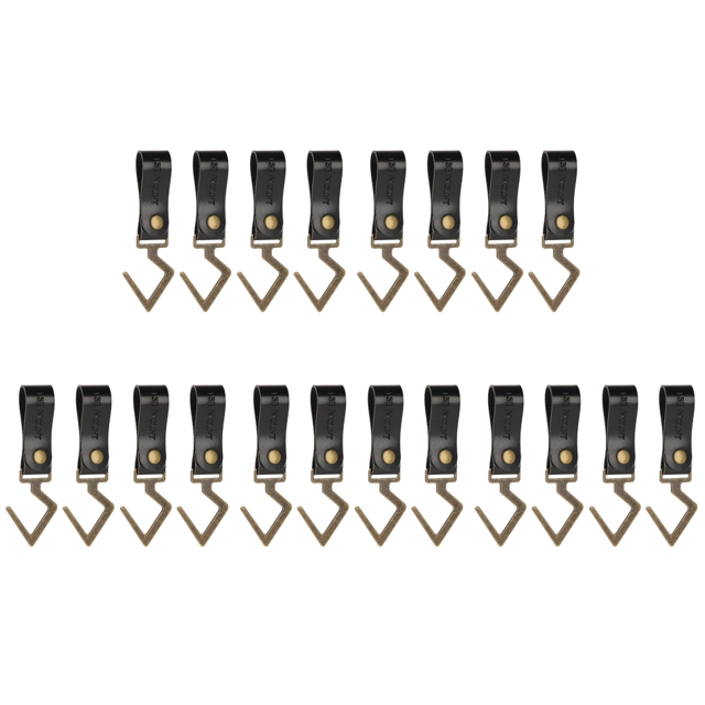Gancho para acampar en forma de S Tendedero Rack Senderismo Accesorios para acampar (Negro)