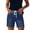 Blue, variant on Jean Shorts Womens Drawstring Flat Front Mid Rise Adjustable Waist Denim Shorts Casual Summer Trendy Shorts