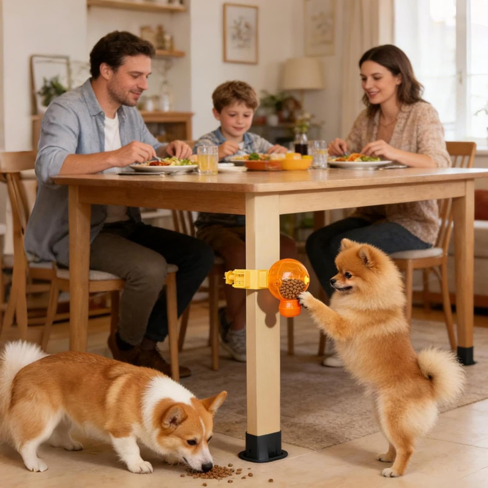 Slow Feeder Interactive Dog Bowl With Food Dispenser For Indoor Living Room Daily Feeding Play Training Pet Supplies