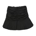 thumbnail image 1 of PENGXIANG Femmes Plissée Ourlet Couleur Unie Taille Élastique Jupe Courte, 1 of 9