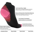 thumbnail image 4 of Capreze Athletic Ankle Compression Sock For Women Men,15-20 mmHg Running Compression Sock,Low Cut Compression Sock for Plantar Fasciitis, Heel Foot Pain Relief Arch Support Pink S/M 10-Pair, 4 of 7