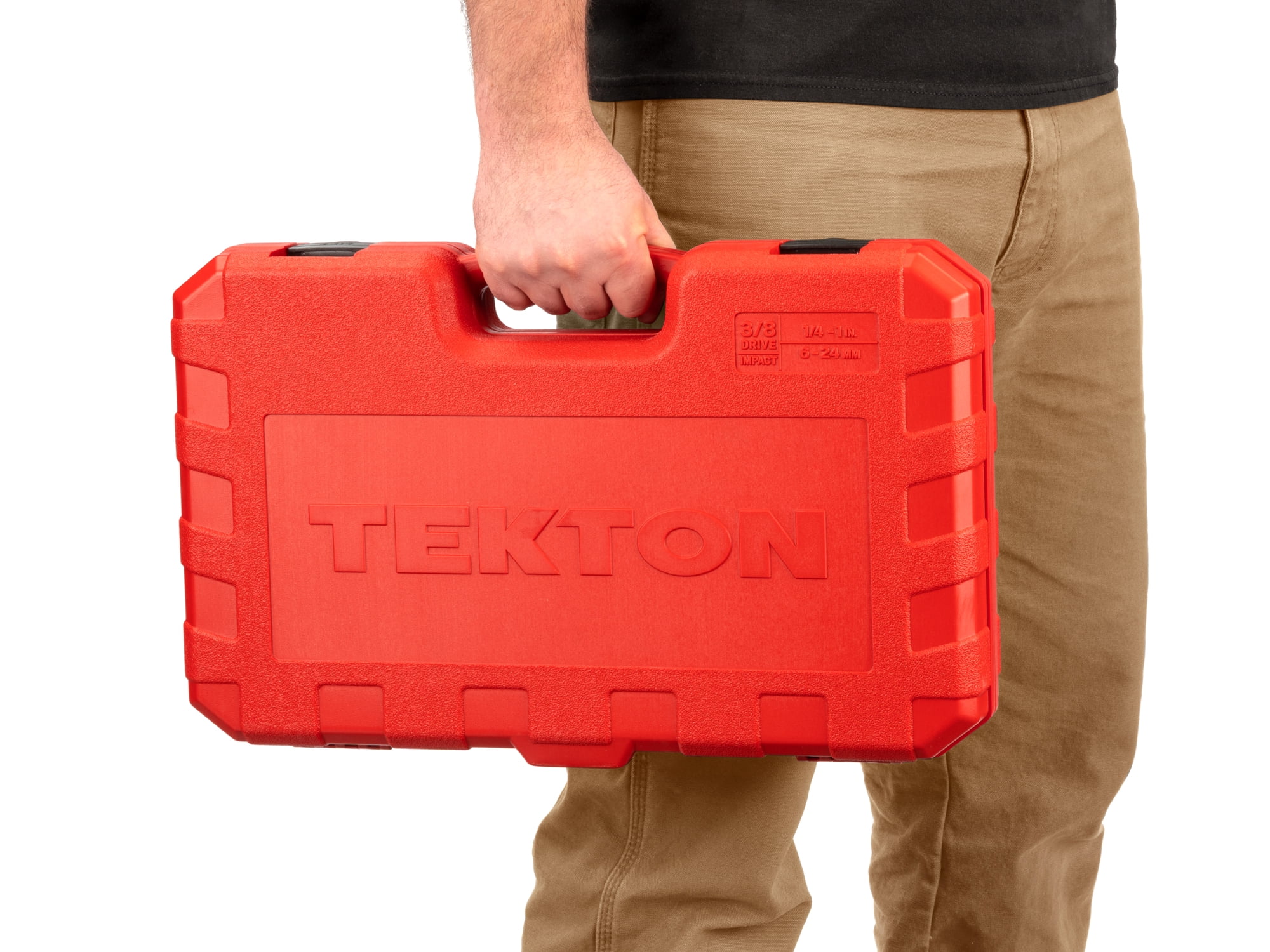 TEKTON 3/8 Inch Drive 12-Point Impact Socket Set, 72-Piece (1/4 - 1 in., 6 - 24 mm) | SID91406