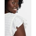 thumbnail image 2 of Terra & Sky Women's Plus Cotton Midi Dress with Smocked Bodice, Sizes 0X-5X, 2 of 4
