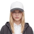 thumbnail image 6 of TOPTIE Quick Dry Baseball Cap, Vented Performance Laser Cut Mesh Hat, Adjustable Snapback Cap for Men and Women - White & Grey, 6 of 7