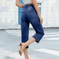 thumbnail image 7 of Levmjia Womens Cropped Pants Straight Leg Casual Loose Fit High Waist Solid Color Pants with Pockets Soft Comfortable Home Wear Yoga Everyday Outfits All Season, 7 of 7