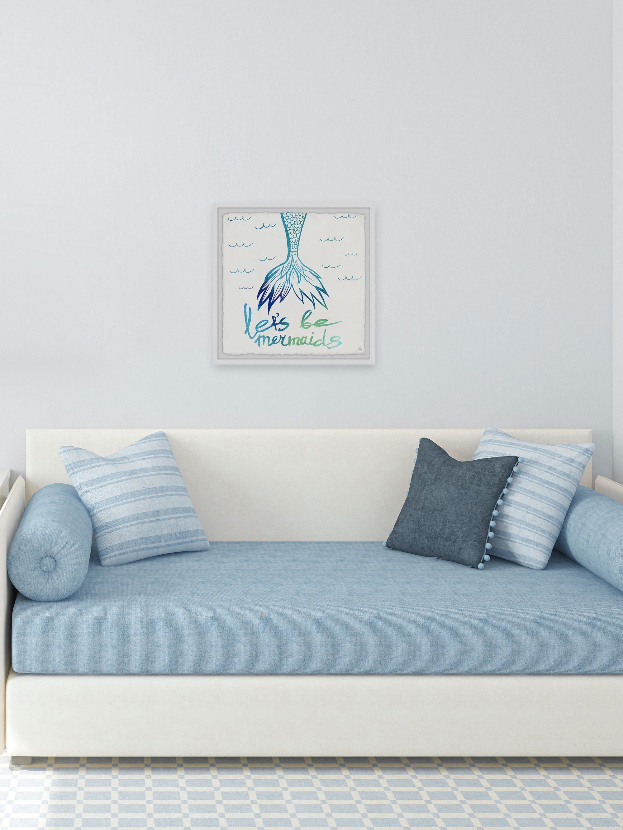 Marmont Hill Let's Be Mermaid Framed Wall Art