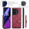 thumbnail image 5 of Case for OnePlus 11 5G,Detachable Magnetic Basic Case Wallet Card Cash Slot Case Cover Functional Kickstand Compatible with OnePlus 11 5G 2023 (Red), 5 of 18