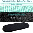 thumbnail image 3 of 12 Pack Ceiling Fan Filters for Blades, Ceiling Fan Filter, Unscented Activated Coconut Shell Carbon Ceiling Fan Air Filter-Easy-Stick Ceiling Fan Air Filters, Universal Ceiling Fan Blade(10mm thick), 3 of 7