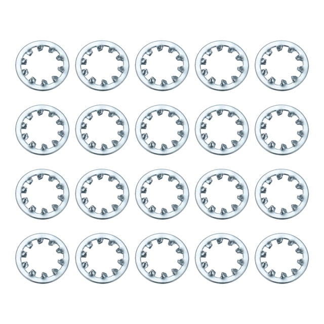 20Pcs SAE 1/2" Zinc-Plated Carbon Steel Internal Tooth Lock Washer