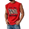 thumbnail image 2 of Youpwaven Men's USA 250th Anniversary Tank Top, Waving American Flag & Stars Graphic Muscle Shirt, Independence Day 1776-2026 Patriotic Sleeveless Tee S-3XL, 2 of 4