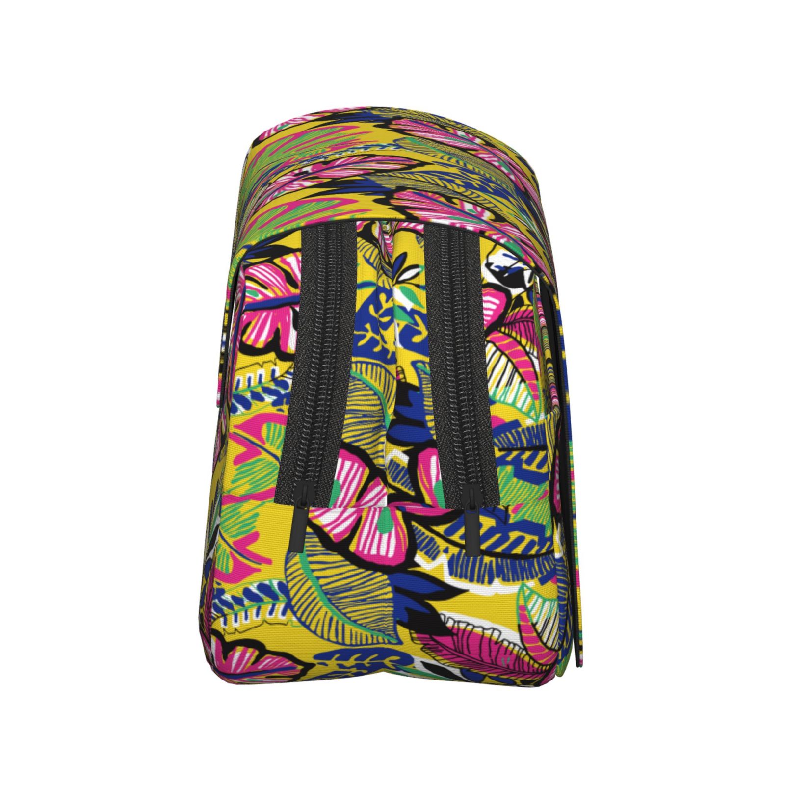 Rateoe Colrful Tropical Leaves Pattern Double Clamshell Pen Case, Storage Organizer with Two Zipper Compartments– Holds Up to 50 Pencils & Pens