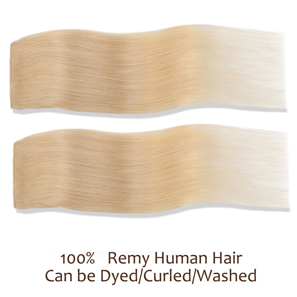 SEGO Clip in Hair Extensions Human Hair 3/4 Full Head 100% Real Remy Thick Hair Extensions Silky Straight Balayage Blonde Hair Pieces