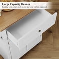 thumbnail image 2 of HLR Small Kitchen Islands Table with Storage, Rolling Wood Microwave Cart on Wheels for Dining Room, White, 2 of 17
