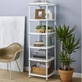thumbnail image 4 of Design Ideas MeshWorks 6 Tier Metal Storage Shelving Unit Tower, White, 4 of 10