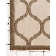 thumbnail image 6 of Unique Loom Outdoor Trellis Collection Area Rug - Moroccan (6' 1" Square Beige and Brown/Beige), 6 of 7