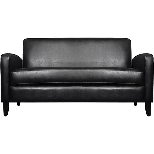 Small Es Track Couch In Renu Leather Black