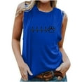 thumbnail image 2 of DailyTrove Women's Graphic Print Sleeveless Tank Top - Cotton-Blend Casual Daily & Lounge Wear, Stylish for Relax, 2 of 5