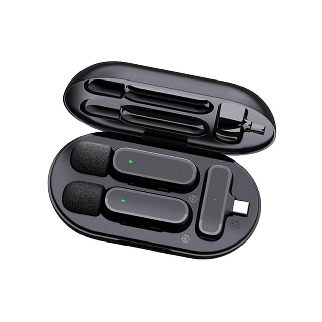 Langgg Microphone Professionnel Sans Fil DSP pour Vloggers Tiktok Live Stream 2 Micros