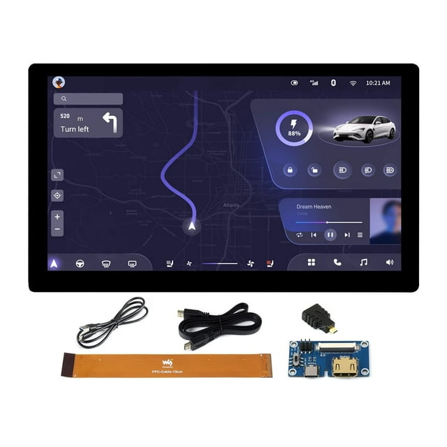 waveshare 1024 × 600 7inch QLED Quantum Dot Display Integrated Thin and Light Touch Screen for Raspberry Pi,Jetson Nano,Windows PC,Support Windows/Linux/Android System,170° Wide Viewing Angle
