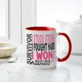 thumbnail image 6 of CafePress - Survivor 4 Breast Cancer Shirts And Gifts Large Mu - 11 oz Ceramic Mug - Novelty Coffee Tea Cup, 6 of 6