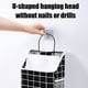thumbnail image 4 of Bolsa colgante de tela para la pared 29x23cm | Organizador de bolsillo para puertas de lino de algodón – blanco, negro – bolso pequeño montado en la pared para entrada, oficina, hogar, fácil de, 4 of 6