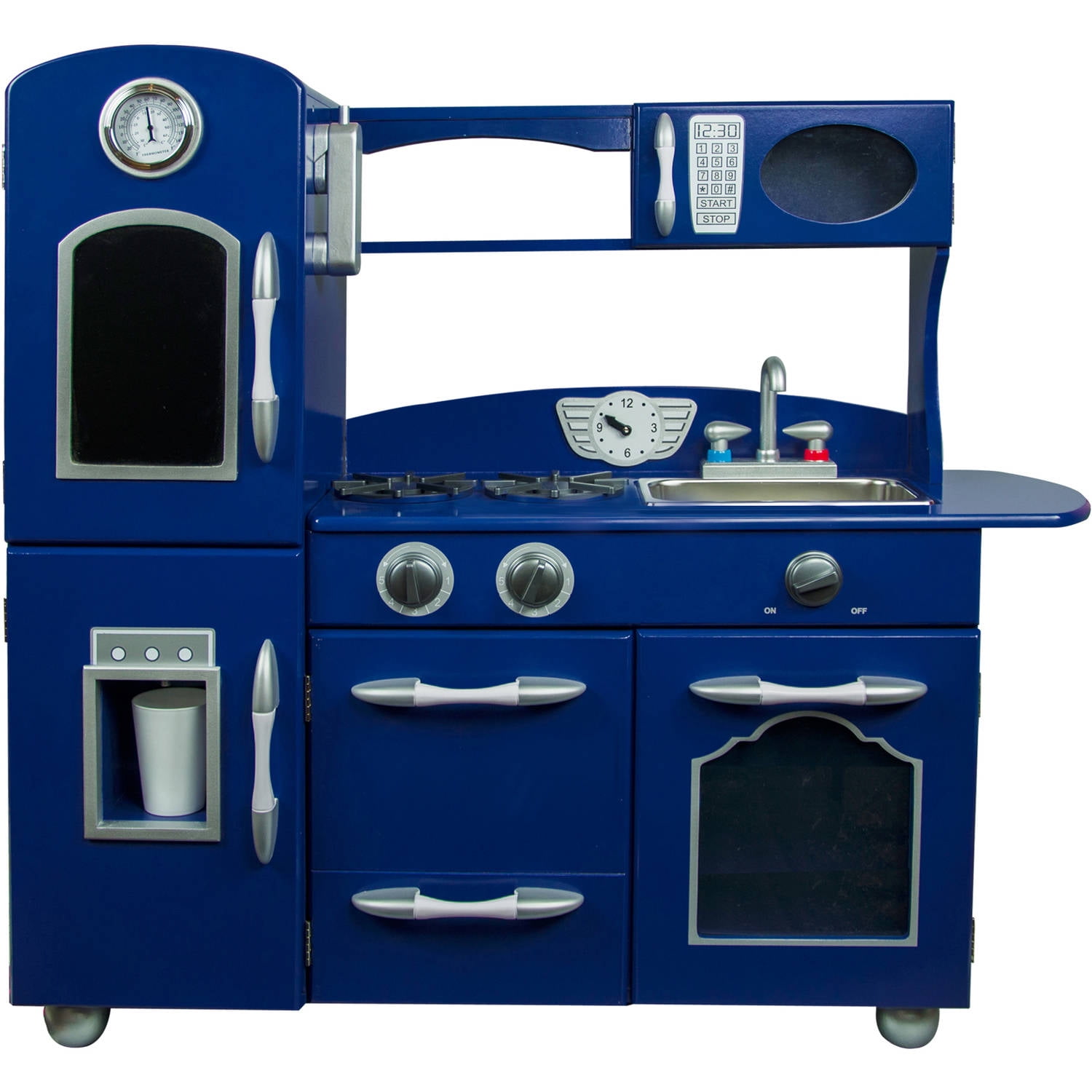 teamson kids retro wooden play kitchen