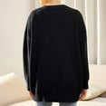 thumbnail image 4 of Ediodpoh Cardigan Sweaters for Women Casual Long Sleeve Knitted Open Front Fashion Loose Warm Black XL, 4 of 4