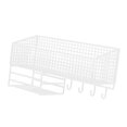 thumbnail image 1 of Luzkey Wall Mount Wire Basket Pantry Organizer Rack Mesh Bin Space Saving Metal Wire Fruit Basket Kitchen Storage for RV Home Garage White S with Hook, 1 of 8