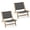 Black, variant on Gymax Set Of 2 Teak Wood Lounge Chair w/ Nylon Woven Backrest & Seat Comfy Reading Chair Black