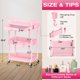 thumbnail image 2 of Carrito organizador de maquillaje con ruedas Goovilla, 3 niveles, plástico rosa, 2 of 7