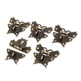 thumbnail image 2 of Uxcell Wooden Case Box Butterfly Shape Hasp Lock Latch Bronze Tone 5pcs, 2 of 4