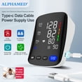 thumbnail image 4 of Alphamed Automatic Upper Arm Blood Pressure Monitor Home BP Machine Large Backlit Display 2 User Memory Wide Cuff for Adults Seniors Daily Use, 4 of 9