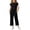 Black, variant on Iyufng Girls 2 Piece Outfits, Solid Color Short Sleeve Top and Pants Set, Summer Casual Loungewear Sets