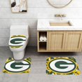 thumbnail image 2 of Juego de alfombras de baño de 3 piezas del equipo Packers de GBP Alfombra antideslizante para baño de 24 x 16 pulgadas, 2 of 7