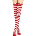 thumbnail image 2 of Aoochasliy Christmas Socks Womens Long Tube Knee Socks Striped Garter Accessories Christmas Gifts Socks Party, 2 of 5