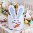 thumbnail image 5 of Easter Plush Basket for Egg and Gifts 9" W x 9.25H", Bunny Bag, Rabbit Face with Soft Ears,Blue, 5 of 5