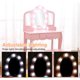 thumbnail image 5 of Lighted mirror para niños vanity-little girls' makeup mesa y stool con tri-fold mirror cajón y almacenamiento grid para 3-9 year-old girls in rosa, 5 of 6