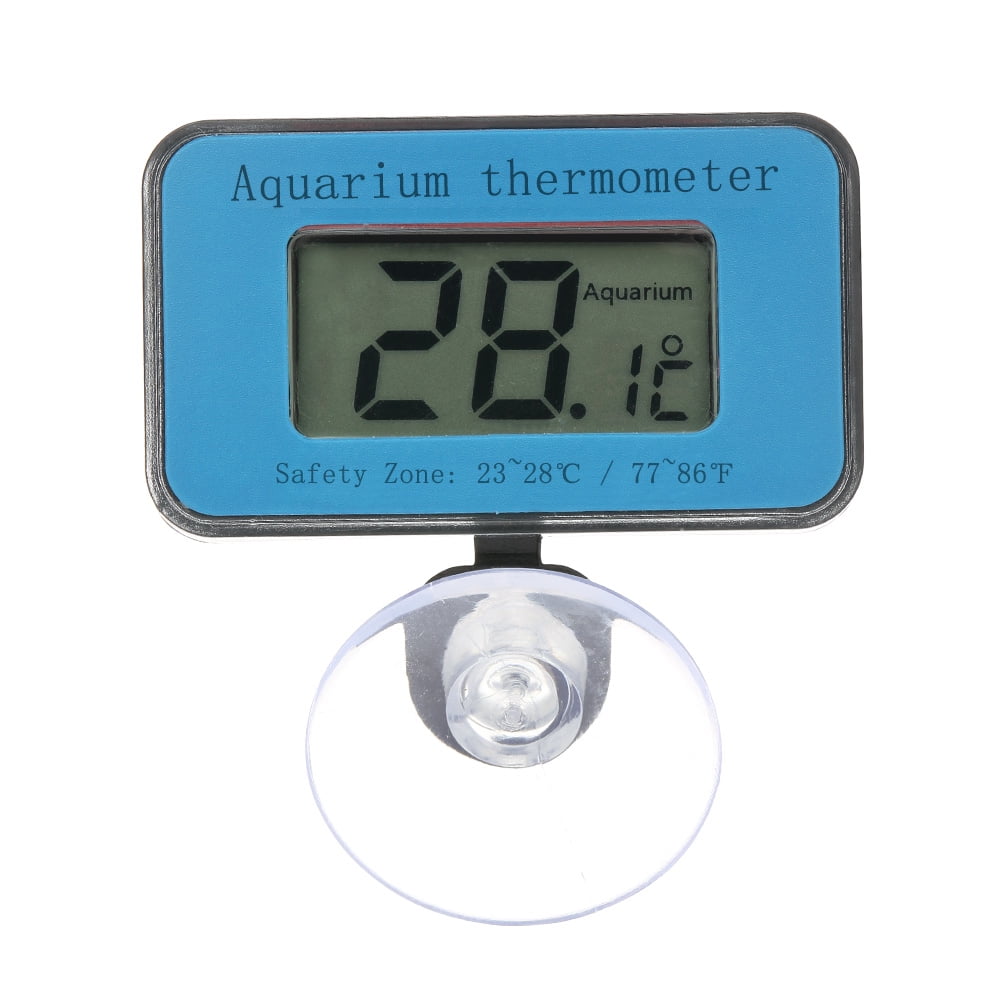 LCD stick on thermometer for aquarium fish tank adhesive window strip magnet 