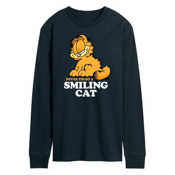 Garfield - Never Trust Smiling Cat - Men's Long Sleeve T-Shirt