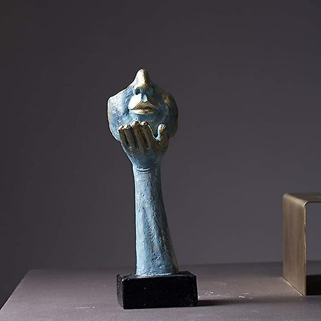 1 pieza de decoración moderna, estatua, escultura de resina moderna, estatua, decoración de sala de estar, oficina, adorno artesanal creativo