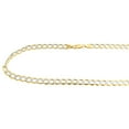 thumbnail image 5 of 10k Yellow Gold Diamond Cut Hollow Pave Cuban Chain 7mm Necklace 30 Inch, 5 of 5