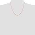 thumbnail image 2 of 14k Rose Gold 20 Inch .7mm Cable Rope Chain Necklace Pendant Charm Carded, 2 of 10