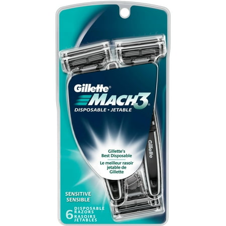 Gillette Mach3 Sensitive Disposable Razor - 6ct