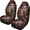 Deer American Flag Print, variant on XYZCANDO Stretchable Auto Seat Covers Set Sedan Van Vehicle, Breathable Washable Automotive Accessories Set of 2 Stretchy Cloth Leaves Hunting