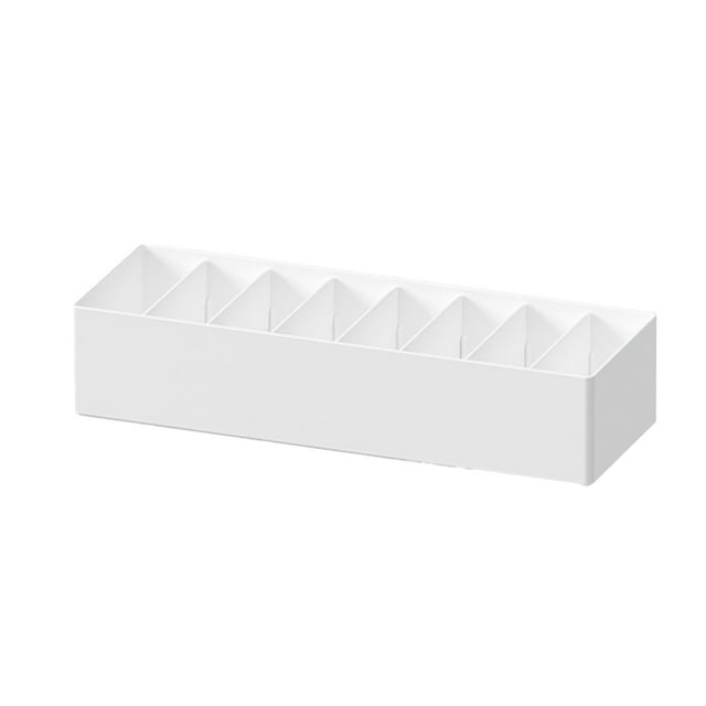 SDNall Desktop Drawer Organizer and Cable Management Box, White Plastic Adjustable Compartment for Charging Cables and Headphones, Space Saving Storage Solution