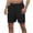 Black, variant on Men's Cotton Linen Shorts Casual Classic Fit 7 Inch Inseam Elastic Waist Shorts with Drawstring and Big Pockets Big and Tall Size S-5XL White