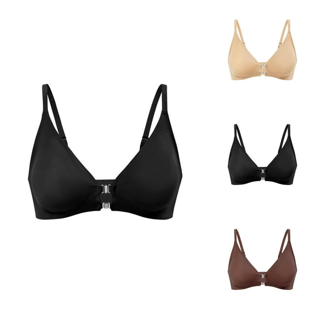 Sports Bras for Women Front Closure No Underwire Push Up Seamless Racerback Supportive Athletic Bralettes Workout Bra