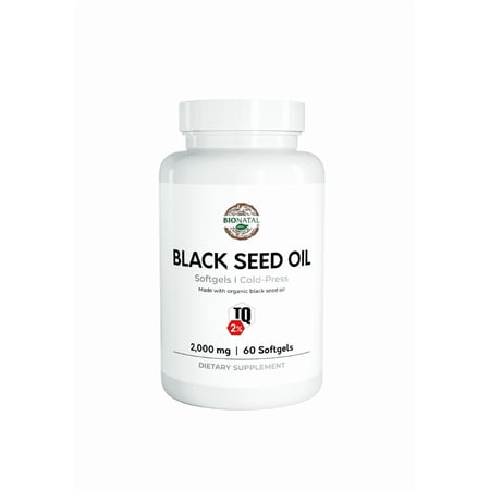 2000 mg Black Seed Oil Softgels made with Organic Black Seed Oil 2% TQ - Immune Support